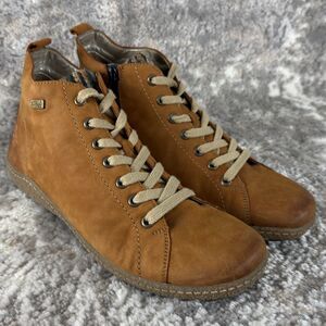 Remonte Tex Womens Size 41/10 Ankle Lace Up Booties Brown Walking Shoes